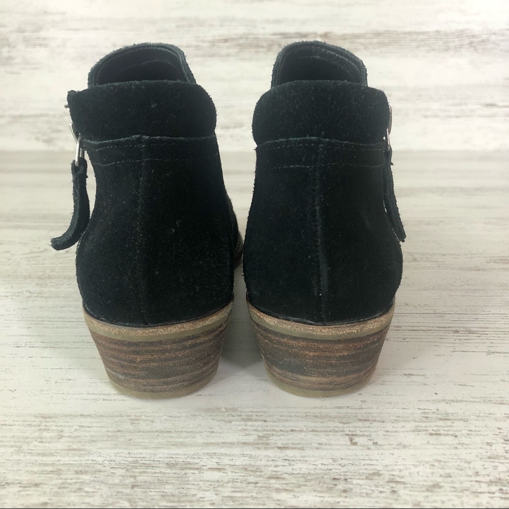 STEVE MADDEN Tobii Black Suede Zippered Ankle Boots 6 - Picture 4 of 12